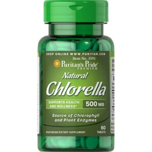 Puritan's Pride Natural Chlorella 500 mg, tablete